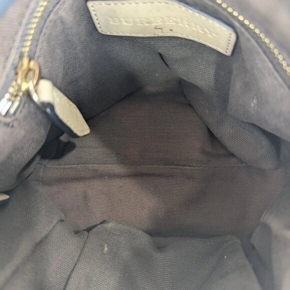 BURBERRY Smoked Check PVC Coated Canvas Saddle Stitch Crossbody Bag - Picture 4 of 16